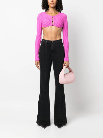 Ribbed-Knit Cropped Top