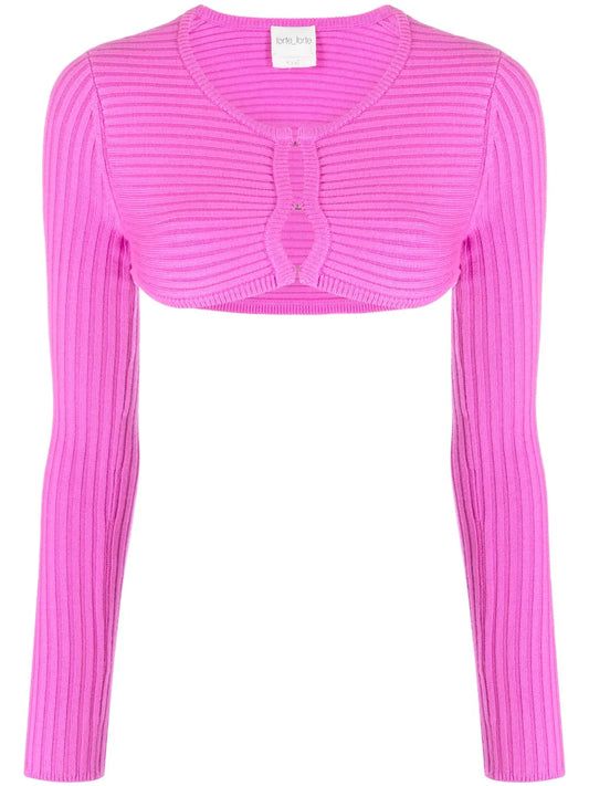 Ribbed-Knit Cropped Top