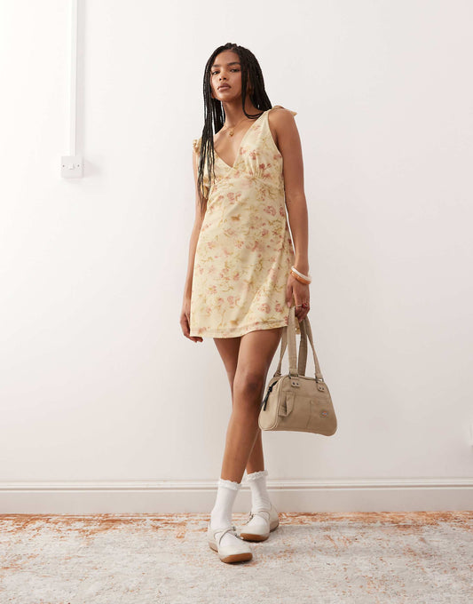 Bow Shoulder Mini Dress