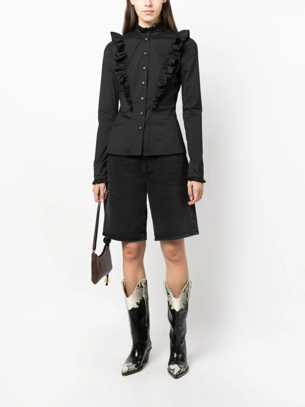 Ruffled Poplin Shirt