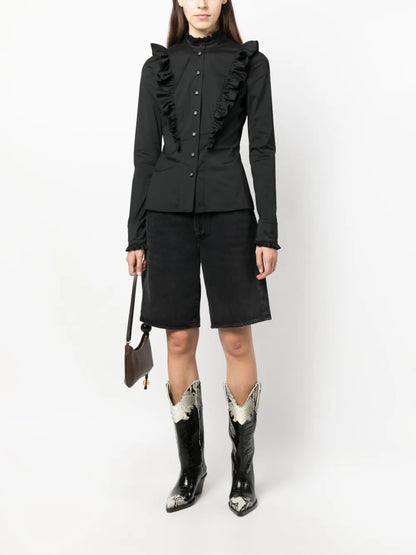 Ruffled Poplin Shirt