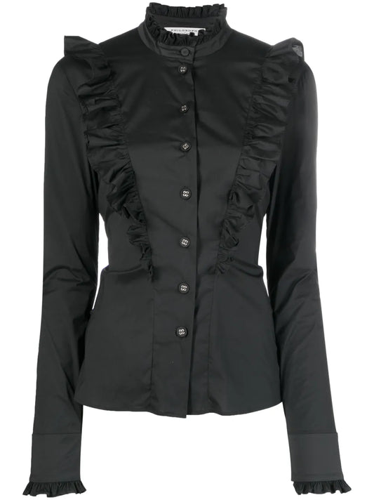 Ruffled Poplin Shirt