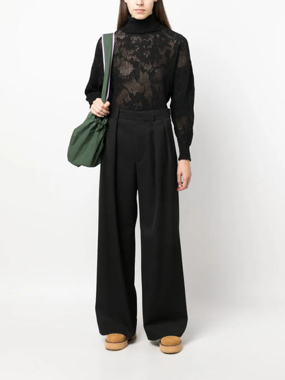 Roll-Neck Knitted Top