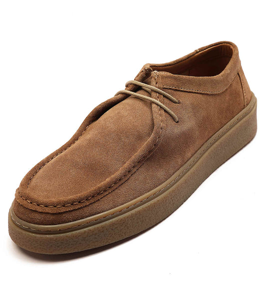 Els' Men'S Suede Leather Casual Lace-Up Boat Shoes