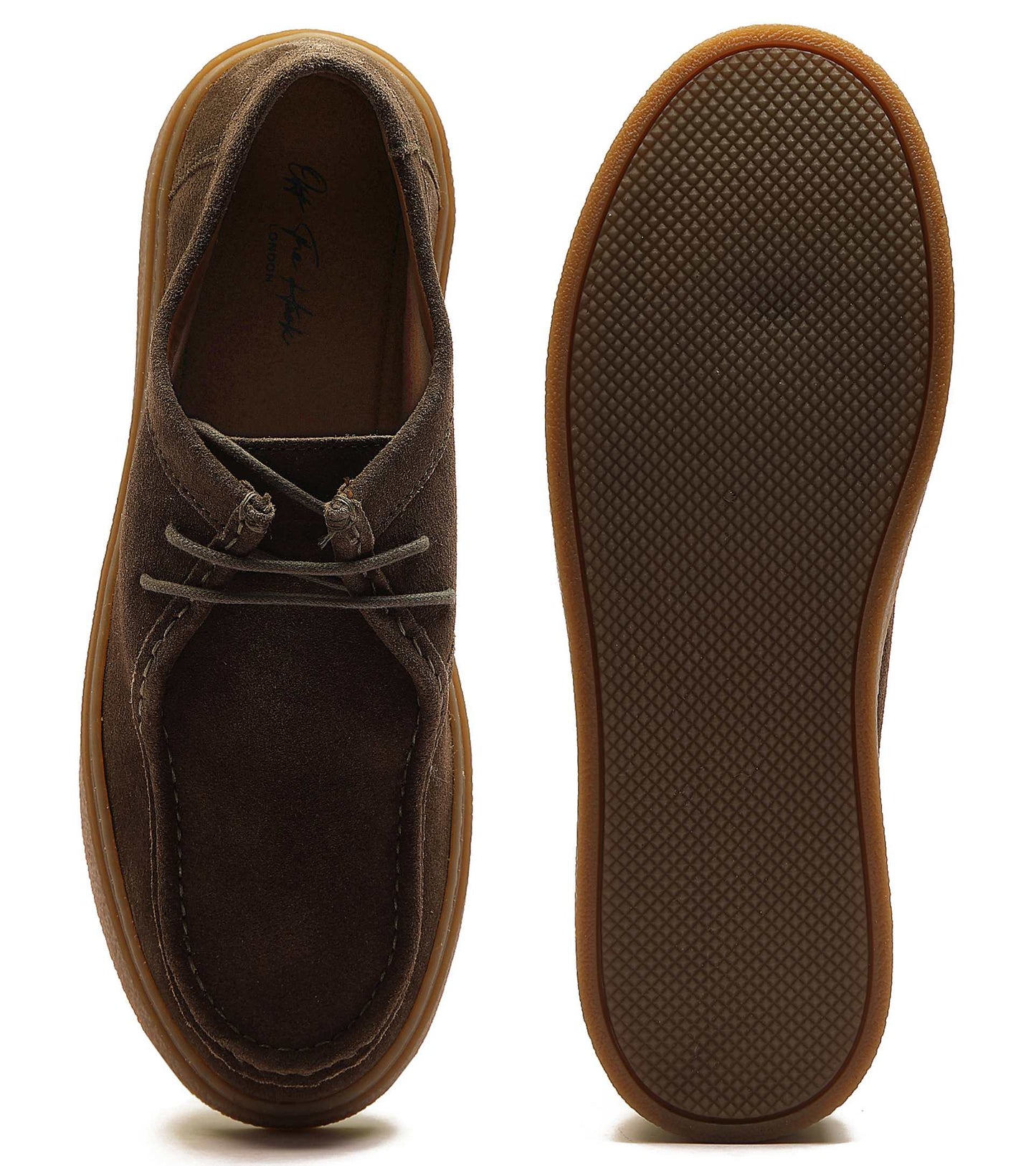 Els' Men'S Suede Leather Casual Lace-Up Boat Shoes