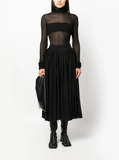 High-Neck Ribbed Top