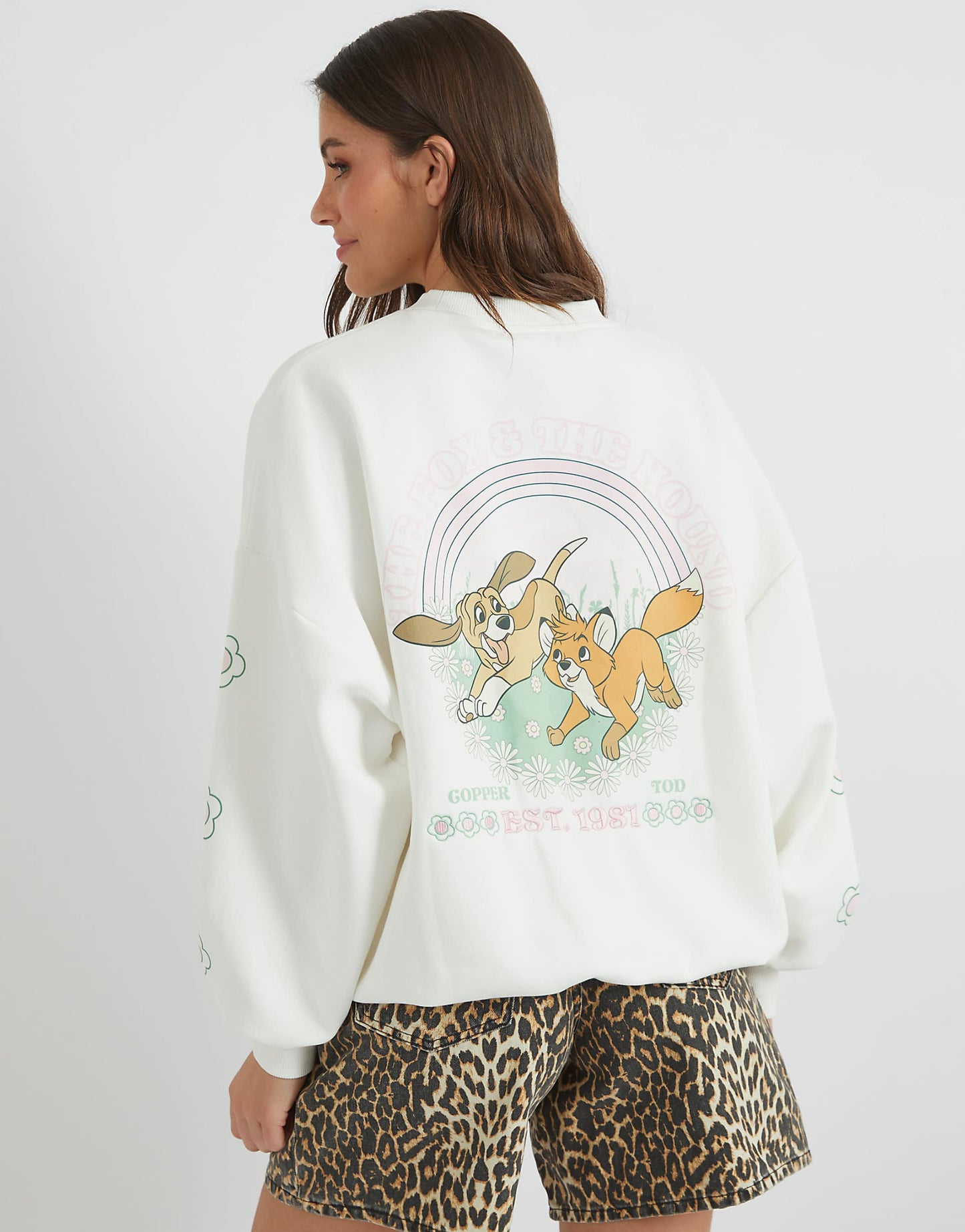 London Disney Fox & The Hound Flower Sweatshirt