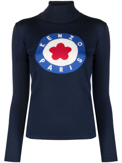 Intarsia-Knit Logo Jumper