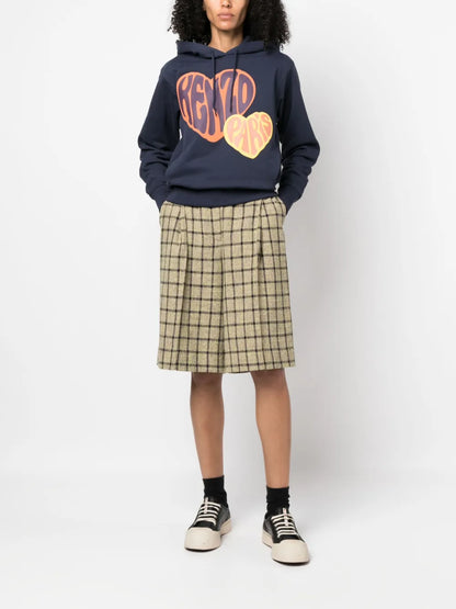 Logo-Flocked Cotton Hoodie