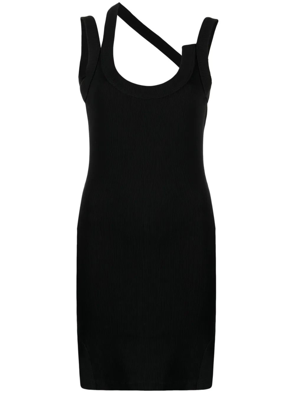 Asymmetric Jersey Minidress