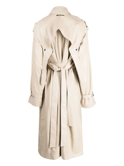 Layered Belted Trench Coat