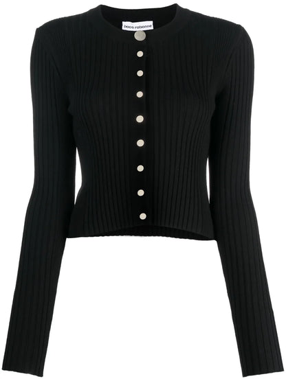 Ribbed Wool-Blend Cardigan