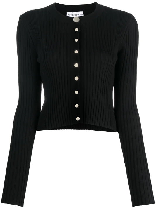Ribbed Wool-Blend Cardigan