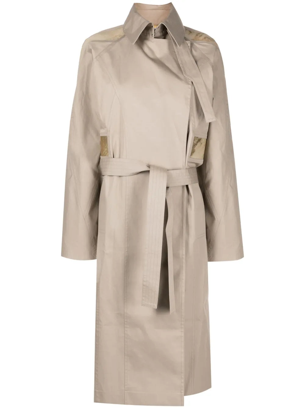 Layered Belted Trench Coat