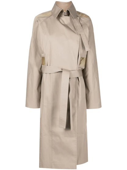Layered Belted Trench Coat