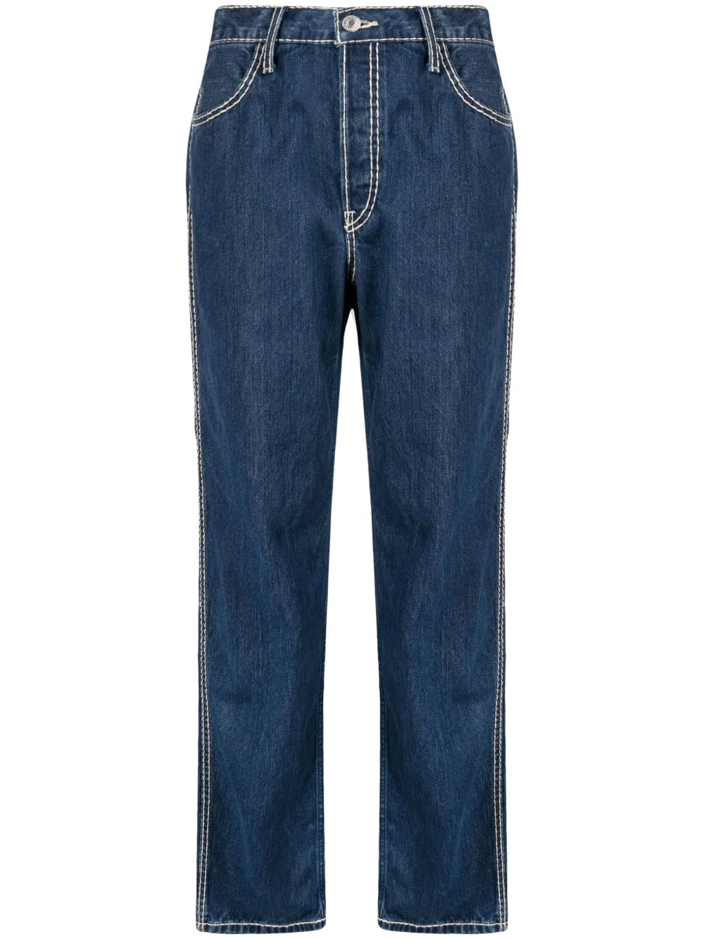 Loose-Fit Contrast-Stitching Jeans