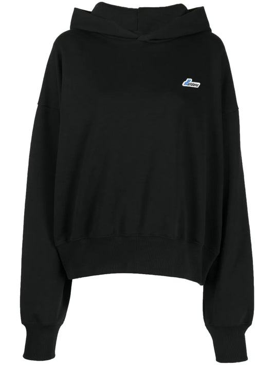 Logo Embroidered Wappen Cotton Hoodie
