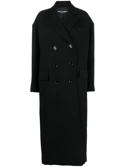 Double-Breasted Wool-Blend Coat