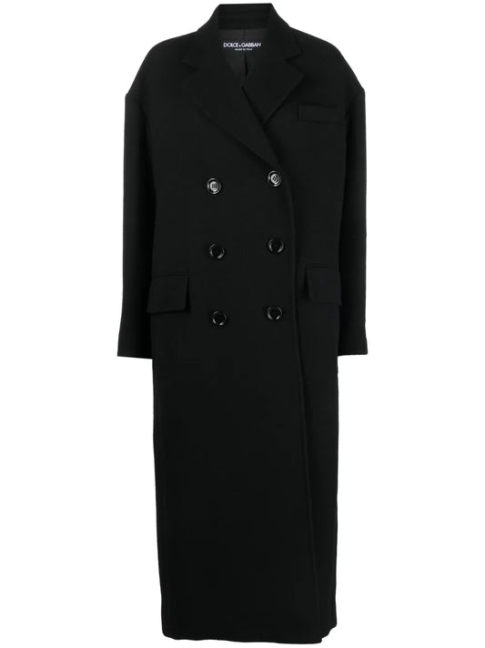 Double-Breasted Wool-Blend Coat