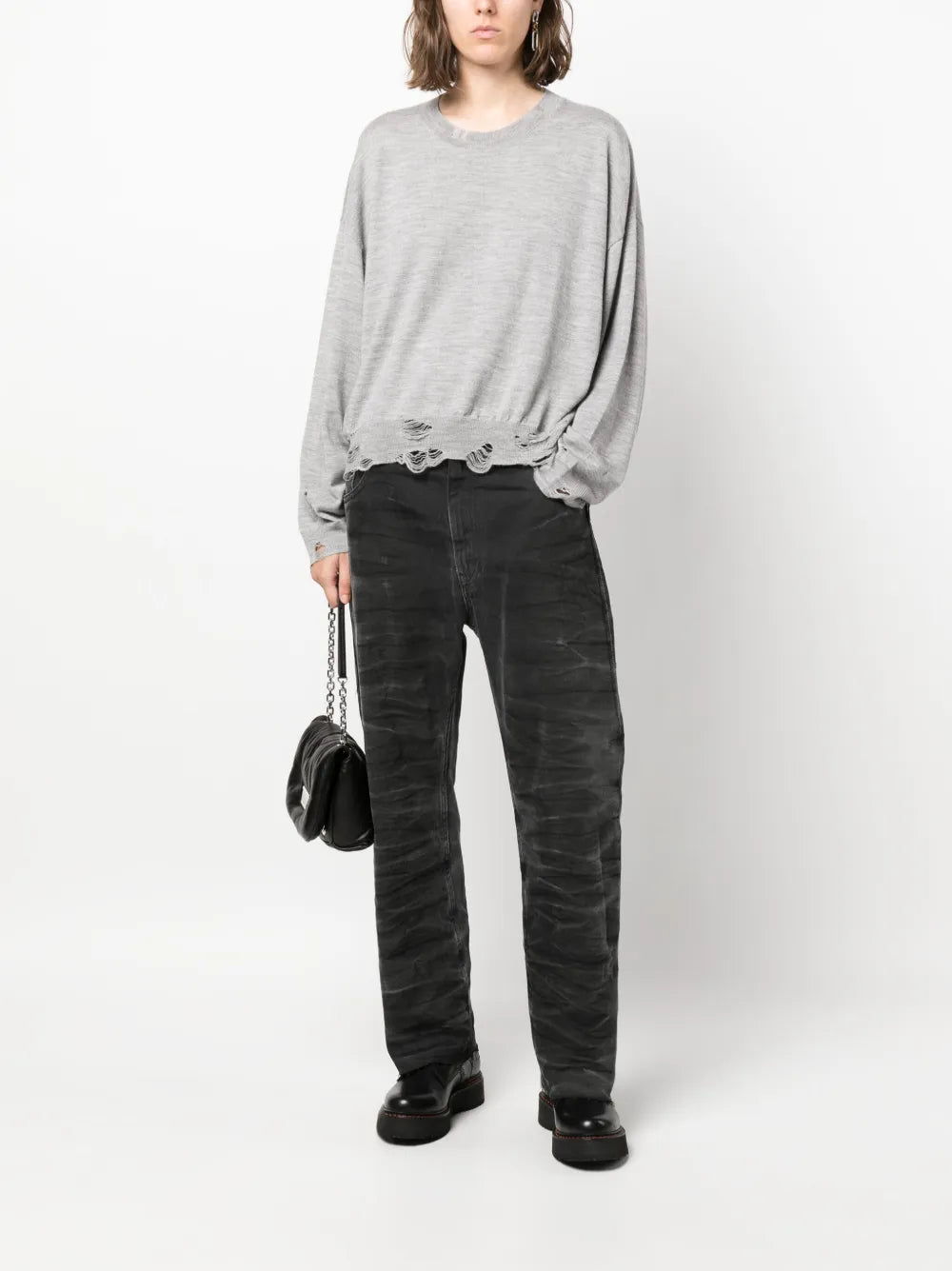 Distressed Merino-Wool Jumper