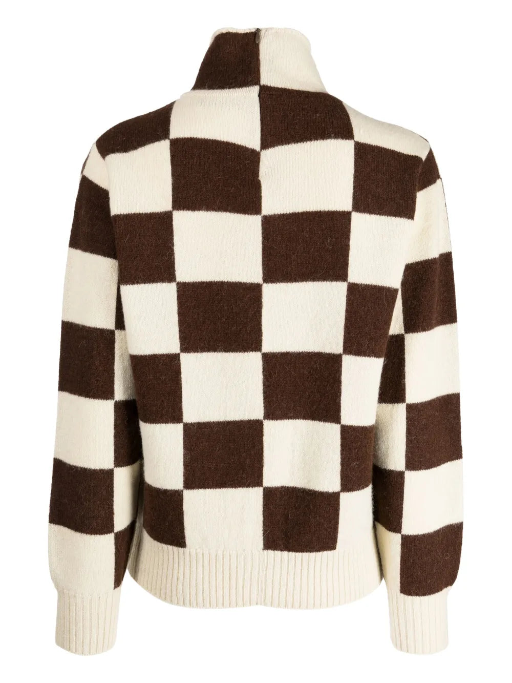 High-Neck Intarsia-Knit Jumper
