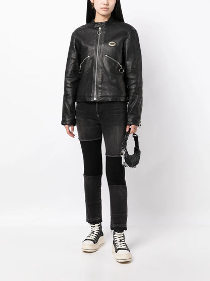 Logo-Patch Cotton Blend Jeans