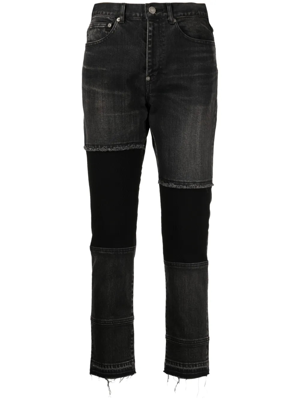 Logo-Patch Cotton Blend Jeans