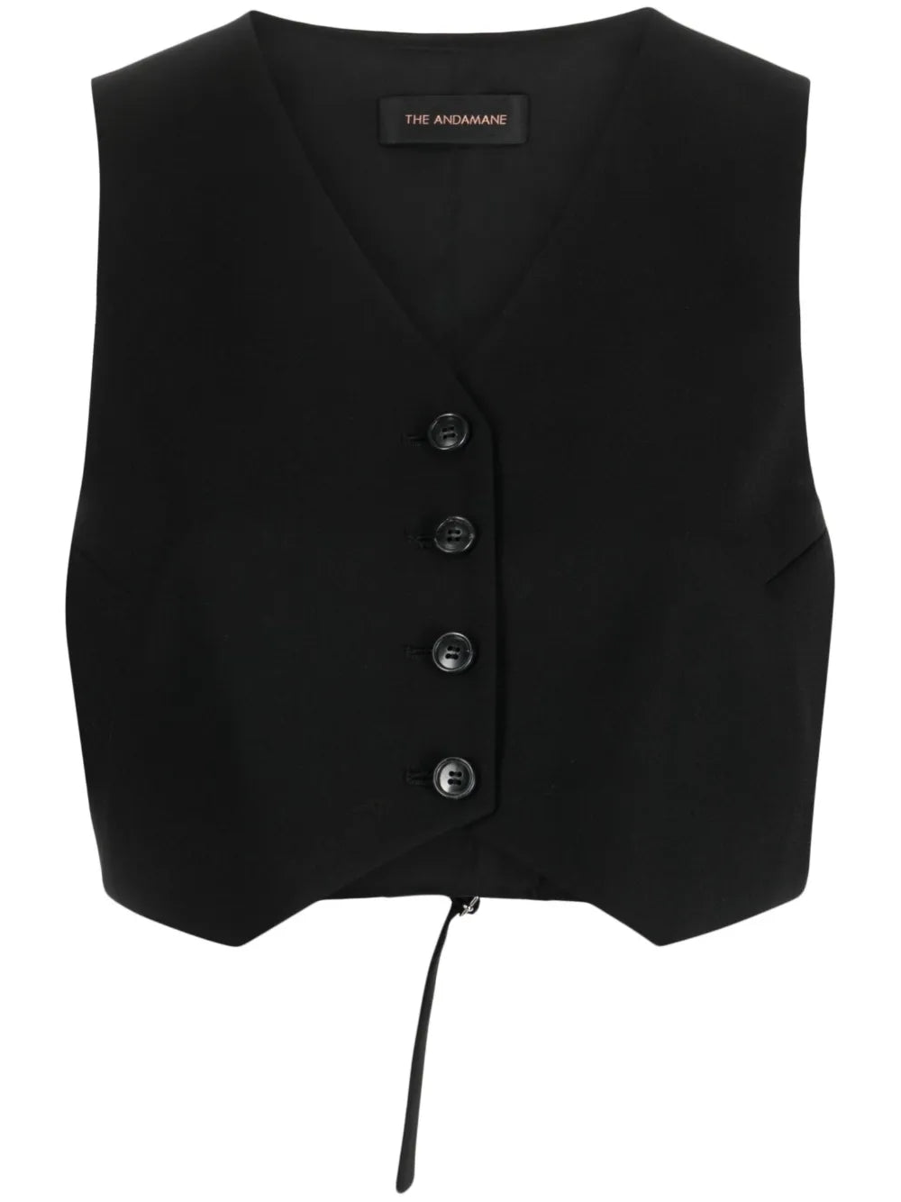 Cropped V-Neck Waistcoat