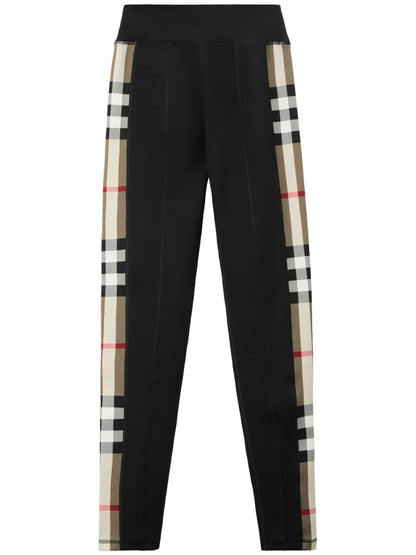 Vintage Check-Panel Leggings