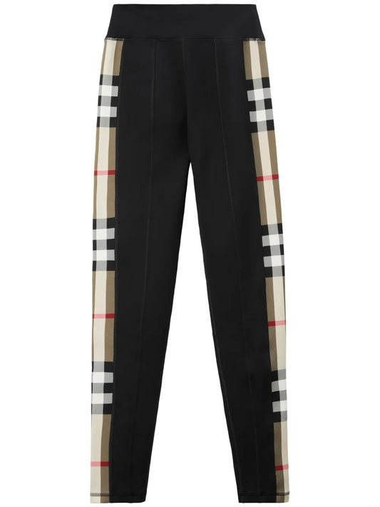 Vintage Check-Panel Leggings