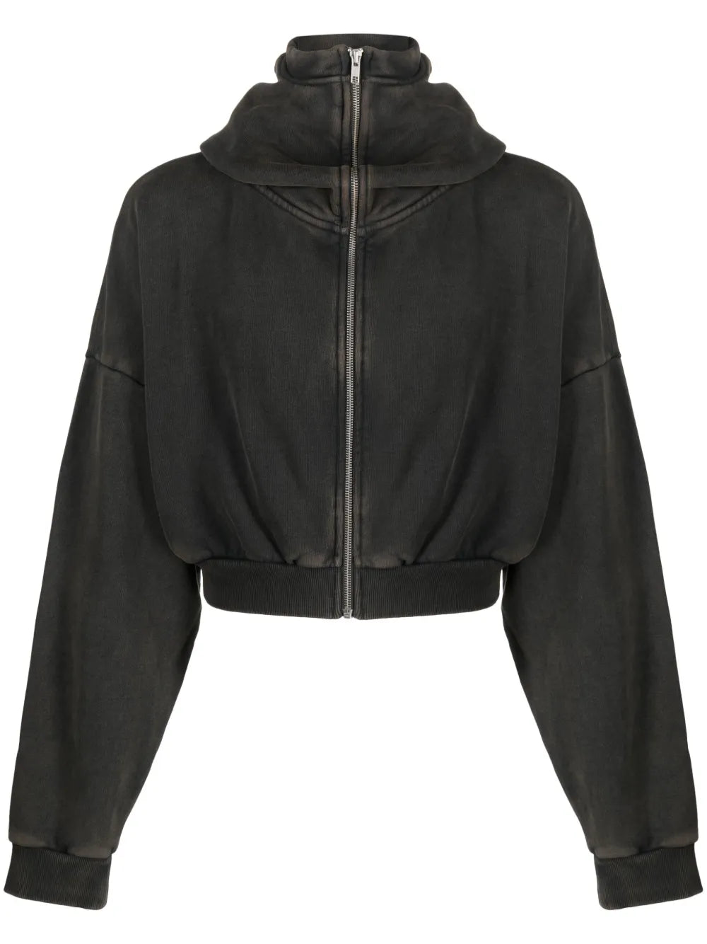 Cropped Zip-Up Hoodie