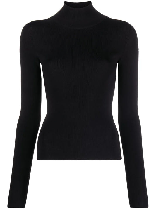 High-Neck Ribbed Jumper