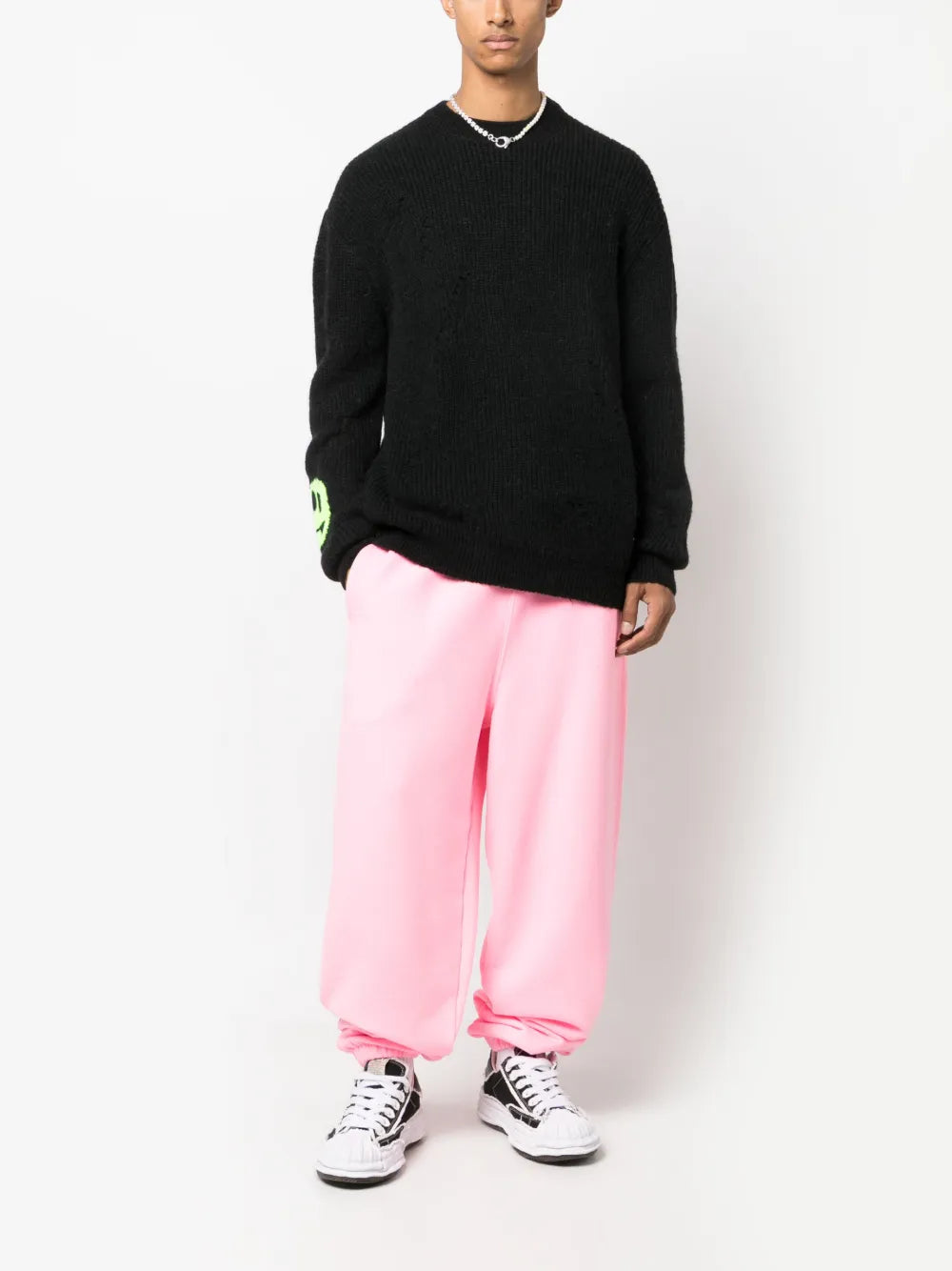 Intarsia-Logo Ribbed Sweatshirt
