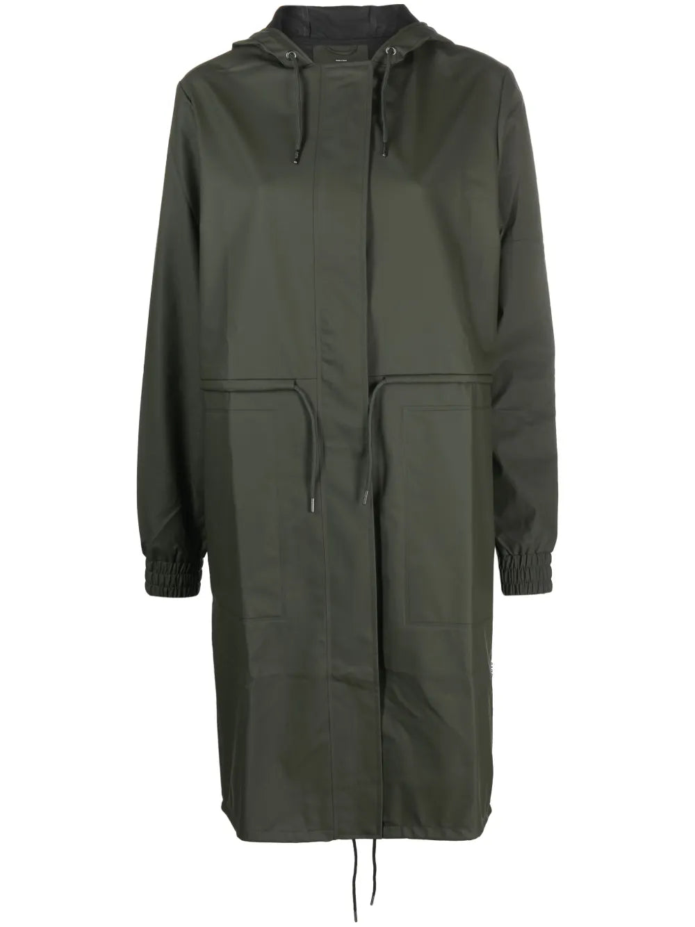 String Hooded Parka Coat