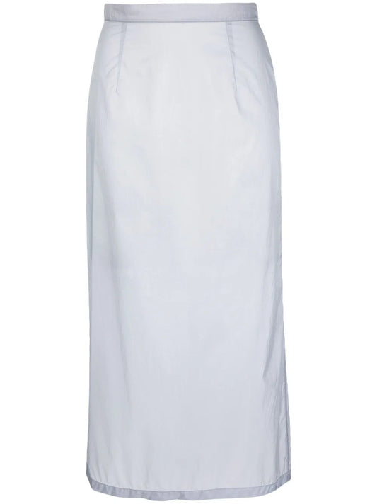 Zip-Up Midi Skirt