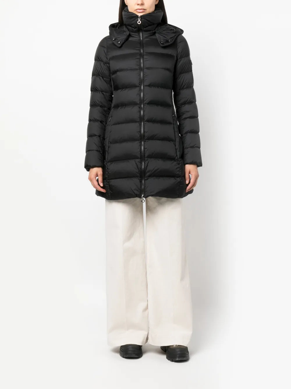 Zip-Up Hooded Down Jacket