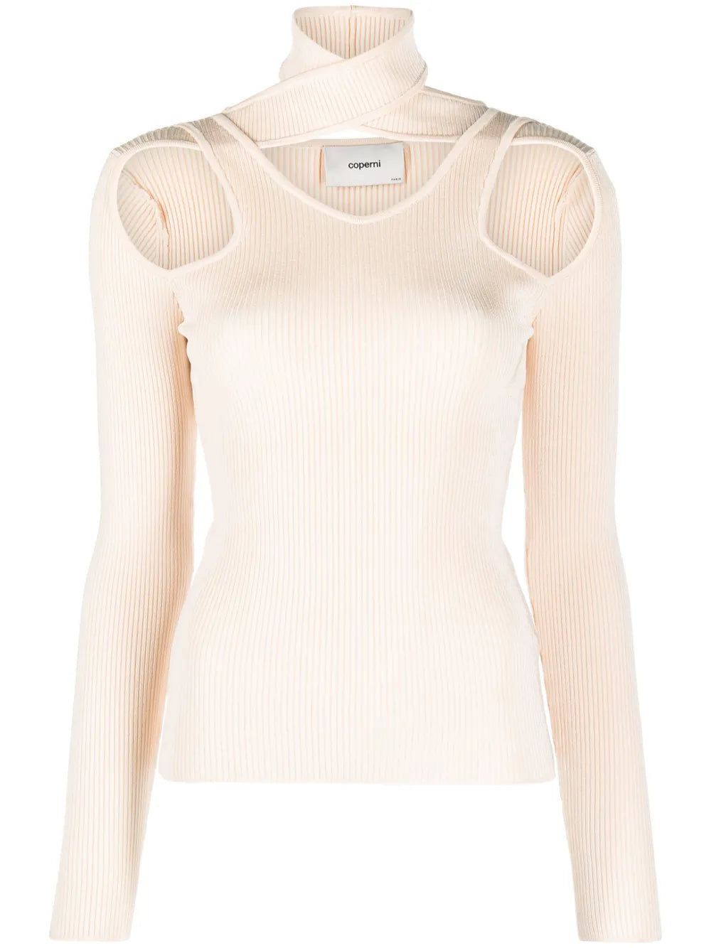 Cut-Out Ribbed Sweater