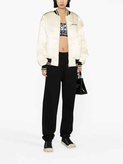 Logo-Print Bomber Jacket