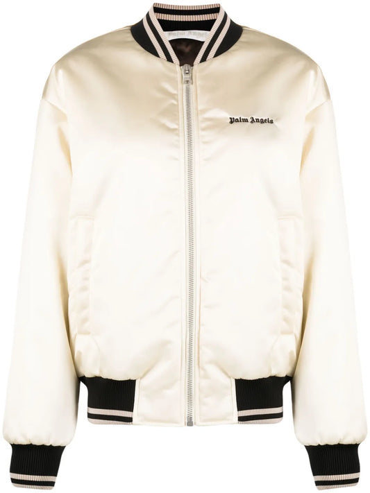 Logo-Print Bomber Jacket