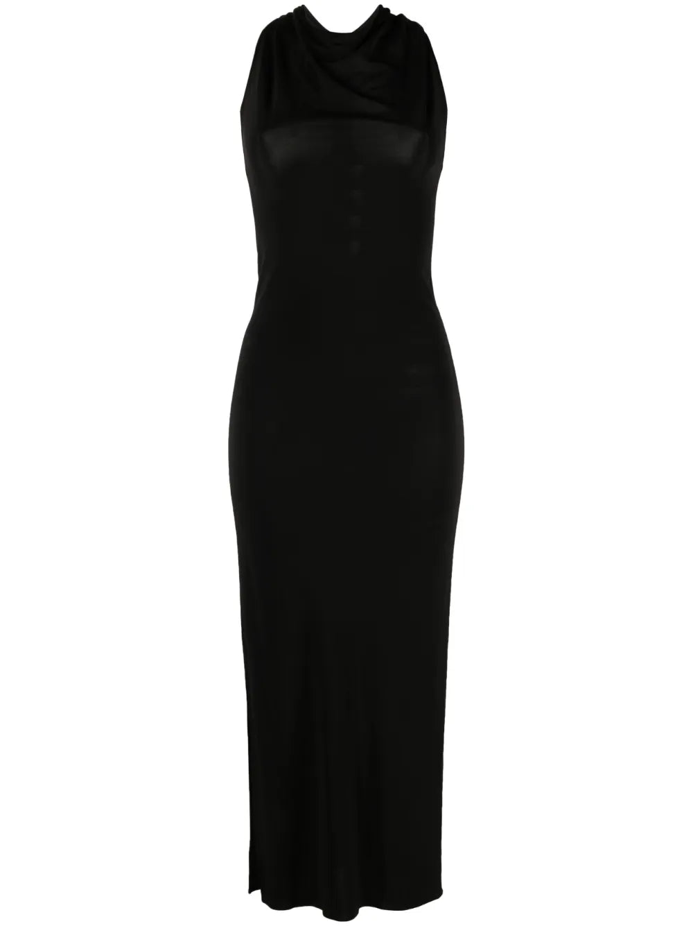 Twisted-Racerback Lightweight Midi Dress