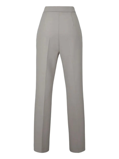 High-Waist Wool Tailored Trousers