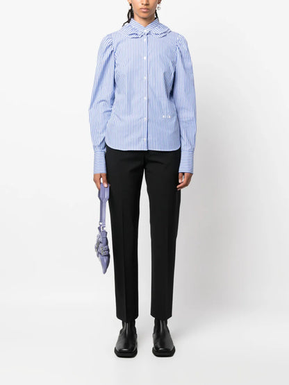 Logo-Waistband Tapered Trousers