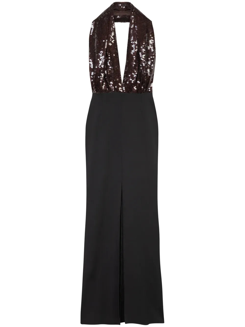 Sequin-Embellished Halterneck Dress