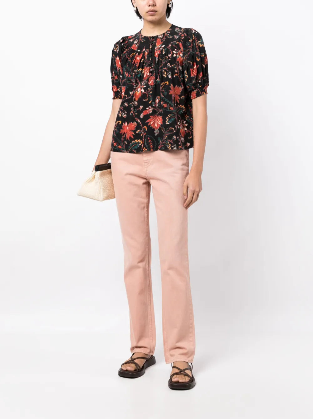 Mid-Rise Straight-Leg Jeans