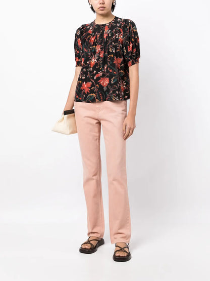 Mid-Rise Straight-Leg Jeans
