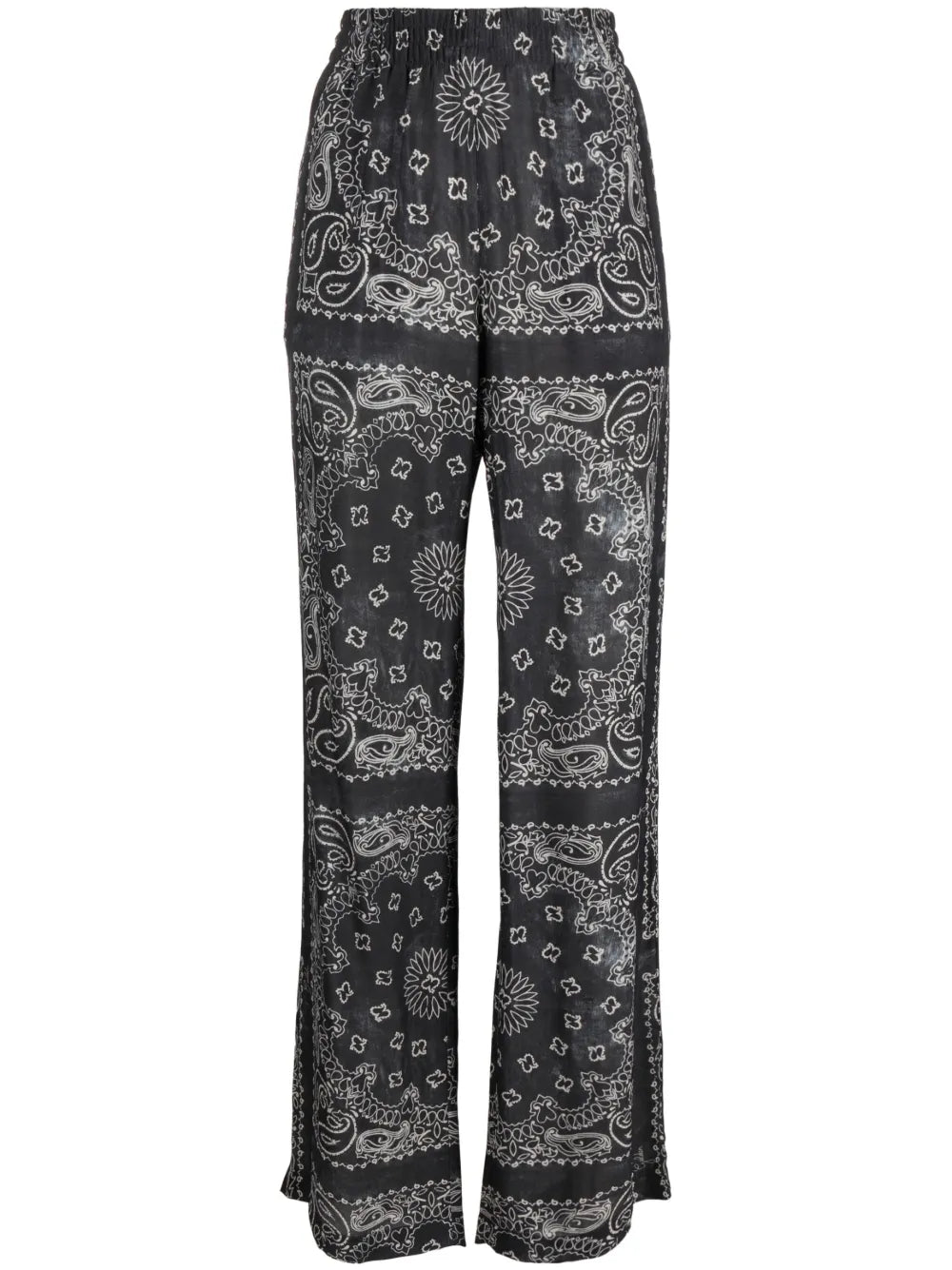 Paisley-Print Wide-Leg Trousers