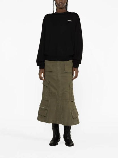 Logo-Print Long-Sleeve Jumper