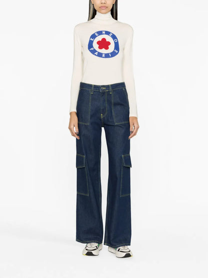 Intarsia-Knit Logo Jumper