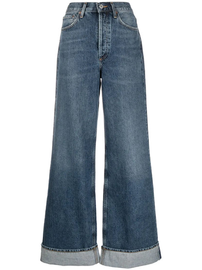 Dame Wide-Leg Organic-Cotton Jeans