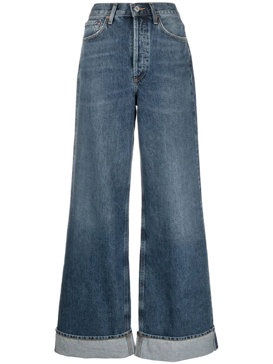 Dame Wide-Leg Organic-Cotton Jeans